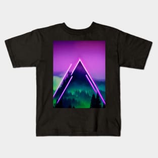 Neon Wilderness: A Journey into the Colorful Unknown Kids T-Shirt